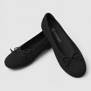 Vivaia Odette Old Money Bendable Perforated Round Toe Loafers Black 9
